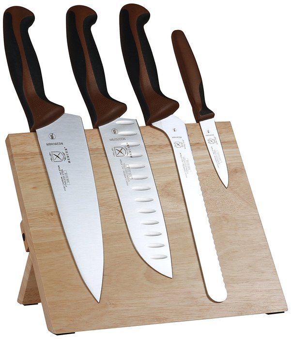 Mercer Culinary M21980PU Millennia Magnetic Knife Board Set, Purple N6