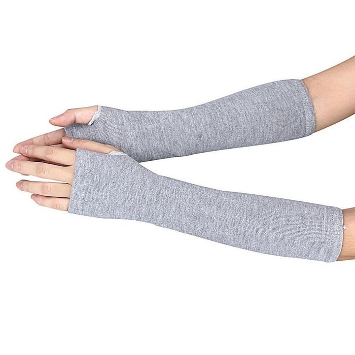 Long Fingerless Gloves,Morecome Winter Wrist Arm Hand Warmer Knitted Mitten (Black) N35