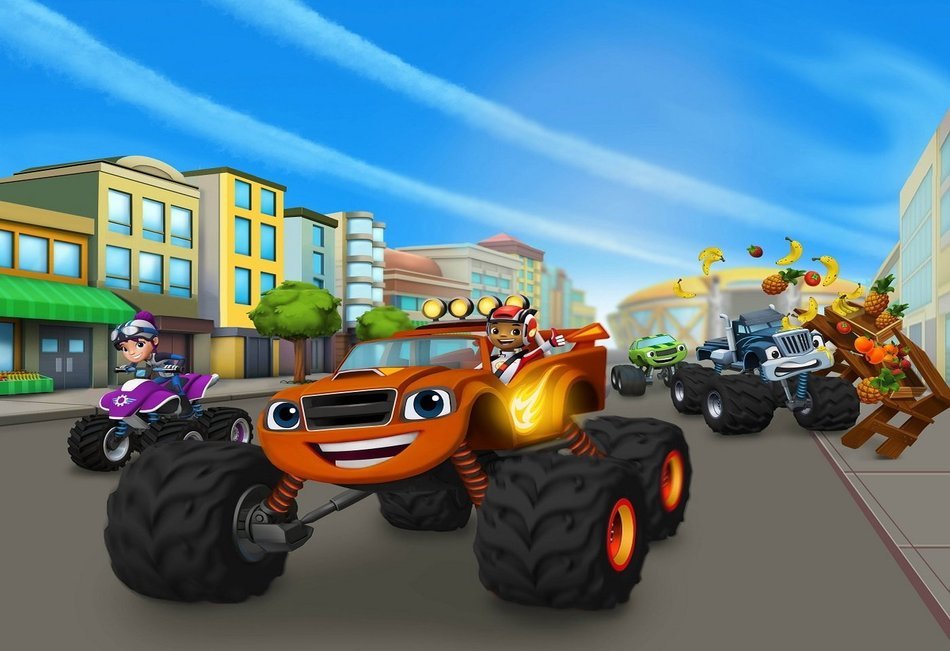 1/2 Sheet Blaze and the Monster Machines Edible Photo Birthday Cake Topper Frosting Sheet Personalized Party