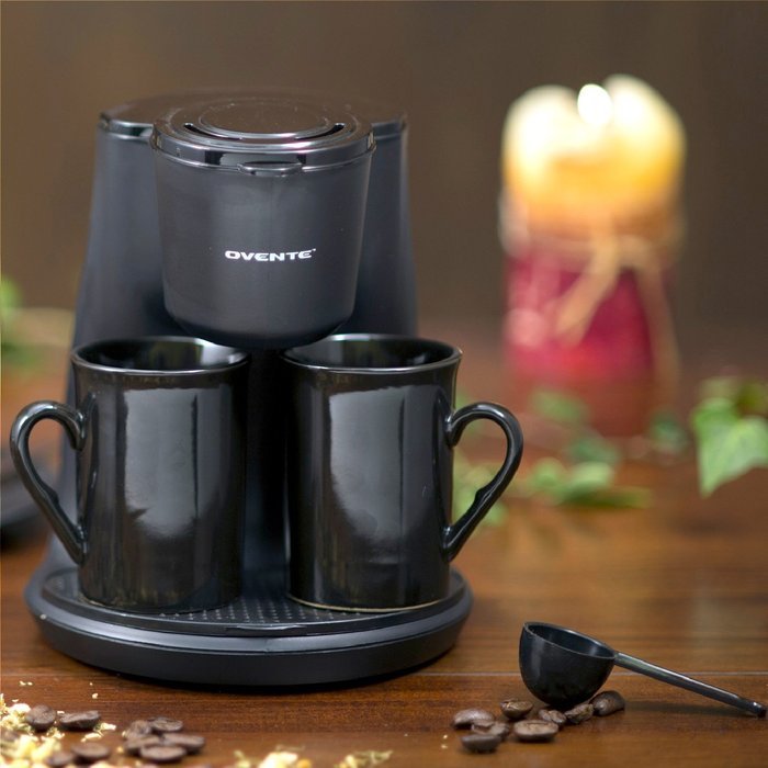 Ovente CM3BB Two Serving Coffeemaker with 2 Ceramic Personal Cups N2