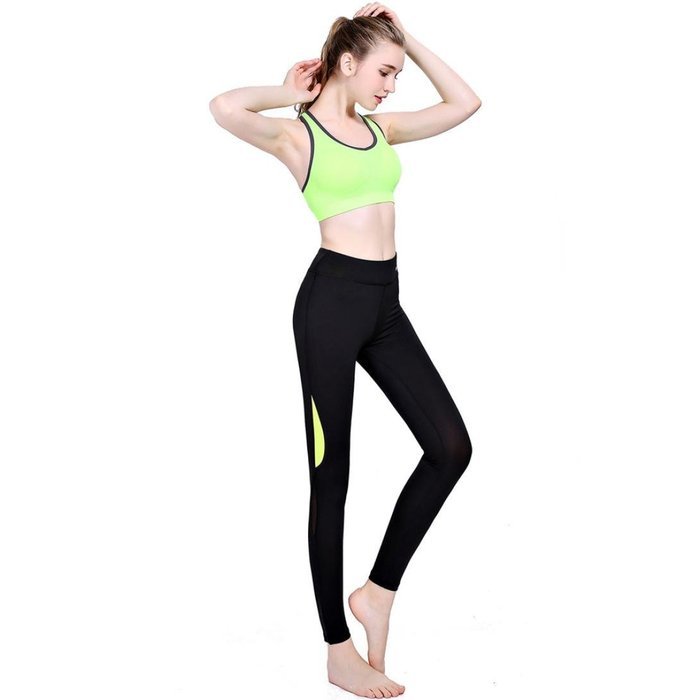 PHOTNO Women Sports Trouser Yoga Mesh Workout Gym Leggings Fitness Athletic Pants N6