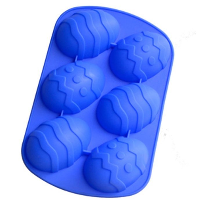 6 Even Easter Egg Shaped Silicone Bakeware N2