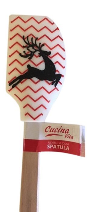 Mini Cupcake pan, Christmas Dish Towels, Pot Holders, Oven Mitt and Spatula 7 Piece Bundle N6