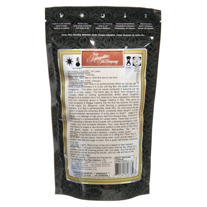 Metropolitan Tea Discovery Loose Tea Pack, Cream Earl Grey English Favorite, 100gm N4
