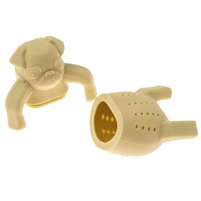 A.B Crew Mr and Miss Pug Silicone Tea Infuser Set of 2 Cute Teacup Strainer Teapot Filter Best for Loose Leaf N3