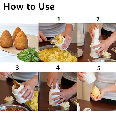 Y&XL&H 1PCS Arancini Rice Classical Shaped Arancinotto Mould Hand Press DIY Meat Vegetable Rice Ball Onigiri Bento... N5