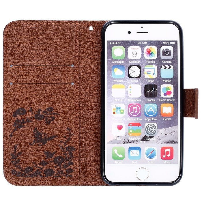iPhone 7 Case,iPhone 7 Wallet Case,Phezen Serect Garden Series Butterfly Flower Bling Diamod Inlaid PU Leather... N68