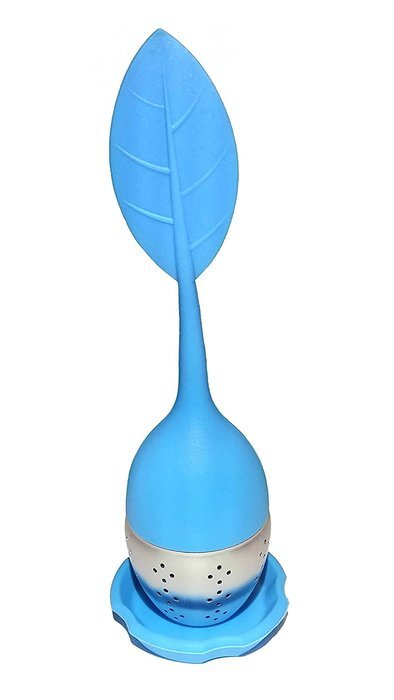 4-Pack Cozy Brew Loose Leaf Silicone Stainless Steel Tea Infuser with Drip Tray N7