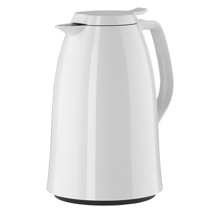 Emsa Mambo High Impact Plastic Thermal Carafe with Glass Liner, 51 oz, White N2