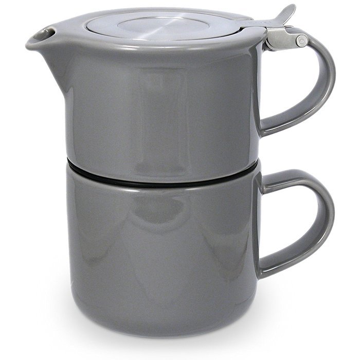 FORLIFE Tea for One with Infuser 14 ounces, Black Graphite N8