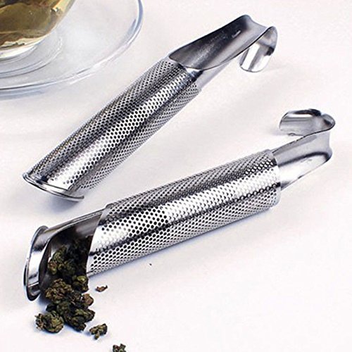 2 pack Tea Commission Tea Infuser Steeper Strainer Stick Pipe Extra Fine Mesh Stainless Steel Filter for Loose... N6