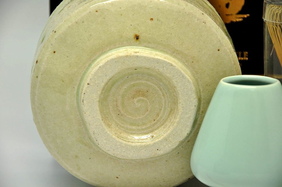 Japanese Mino Yaki ware Matcha Bowl And Tea Ceremony Set Green Tea 12.3 / 12.3 / 7.2cm (4.8 / 4.8 / 2.8inch)[7437]