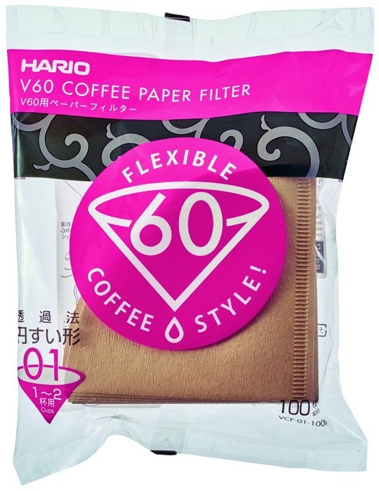 Hario 02 100 Count Coffee Paper Filter, Natural N8