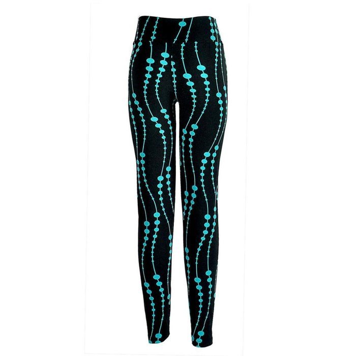 PHOTNO High Waist Fitness Yoga Sport Pants Printed Stretch Nine Points Leggings N13
