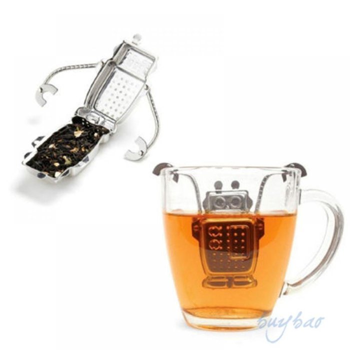 MAXGOODS Fine Robot Hanging Tea Leaf Infuser Steel Strainer Filter N3