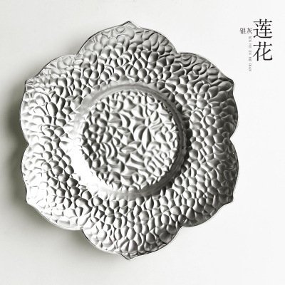 CCWY Large hand-carved hammer Tin coaster copper art coaster Cup pot holding saucer Taiwan tea zero allocation... N10