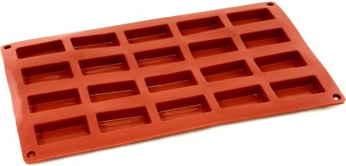 World Cuisine Non-Stick Silicone Mold, Rectangular, Financier