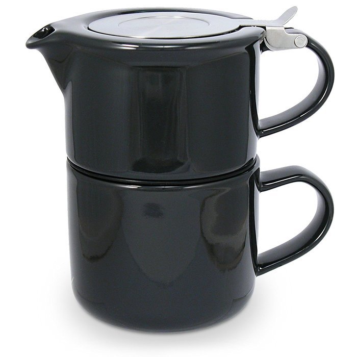 FORLIFE Tea for One with Infuser 14 ounces, Black Graphite N9