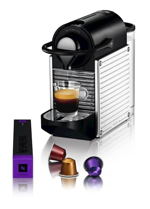Nespresso Pixie Espresso Maker With Aeroccino Plus Milk Frother, Electric Titan N8