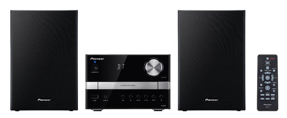 Pioneer New Digital X-EM22 2x15W Micro System CD Bluetooth USB FM Tuner, Black