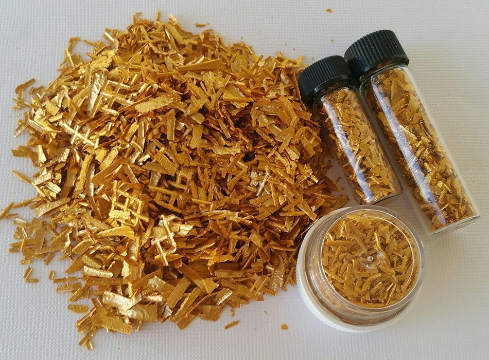 Edible 25G Gold Flakes for Decorating Cake, Cupcake, and More - More Items Are Under FoodDecoArt