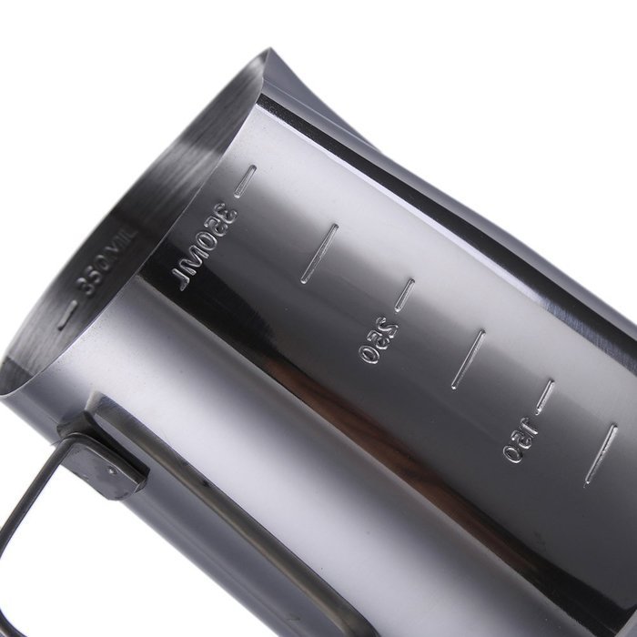 Awtang Convenient Stainless Steel 350ml Milk Jug with Measurements Outside N3