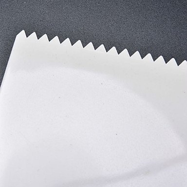 Sher 1pc Cake Serration Scraper/Spatula Set Dough Cutter Plastic Smoother Multifunction Blade For Cake Baking... N4