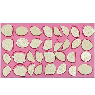 Y&XL&H Cake Decorating Mold Silicone Button Mould For Fondant Candy Crafts Jewelry Chocolate PMC Resin Clay N2