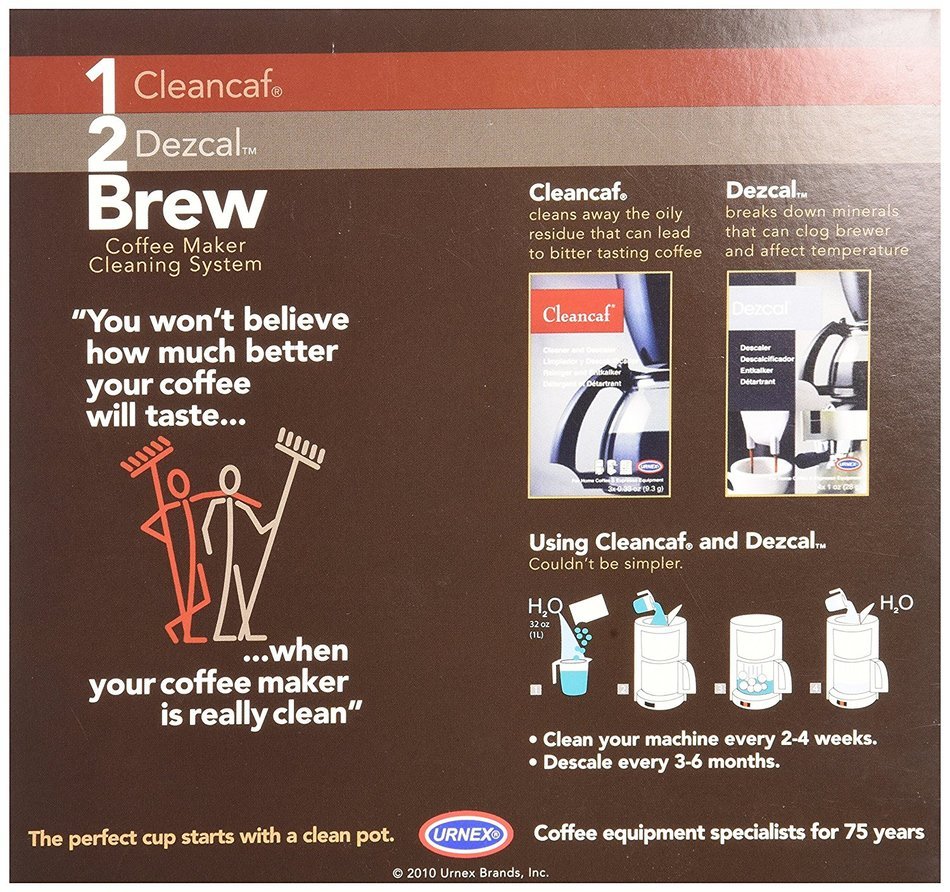 Urnex 1-2 Brew Home Coffee Maker Cleaning System N3
