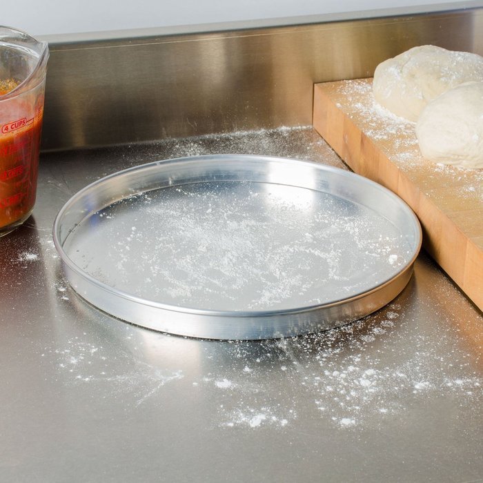 American Metalcraft A4011 11" x 1" Standard Weight Aluminum Straight Sided Pizza Pan N2