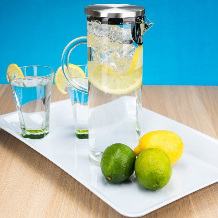 bobuCuisine&rsquo;s Elegant Chill Water Pitcher &ndash; Stunning Scandinavian Design &ndash; Premier Quality Borosilicate Glass...