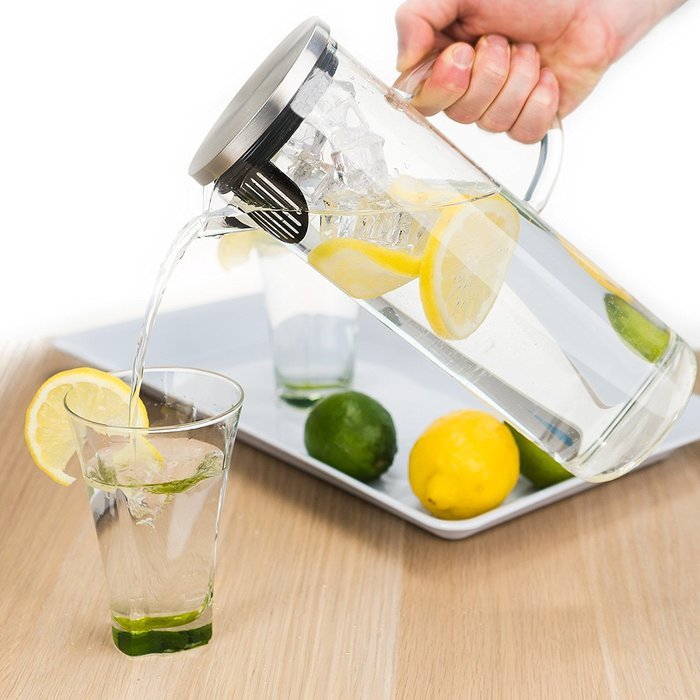 bobuCuisine&rsquo;s Elegant Chill Water Pitcher &ndash; Stunning Scandinavian Design &ndash; Premier Quality Borosilicate Glass... N2