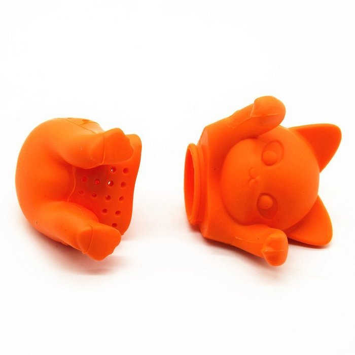 Silicone Cat Tea Spice Leaf Infusers Strainer Diffuser Herbal Loose Filter N3