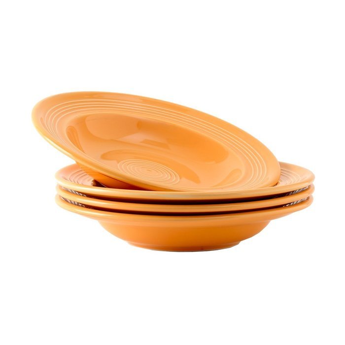 Tuxton Home Concentrix Bowl (Set of 4), 13 oz, Cayenne Red; Restaurant Grade Nonporous Virtrified China; Thermal... N40