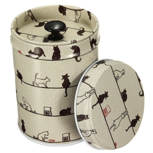 Tgp Vintage Double Cover Tea Caddy Box Container Food Storage Tin Boxes Case Canisters & Jars N9