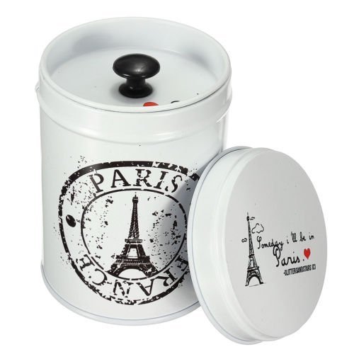 Tgp Vintage Double Cover Tea Caddy Box Container Food Storage Tin Boxes Case Canisters & Jars N10