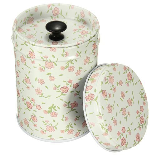 Tgp Vintage Double Cover Tea Caddy Box Container Food Storage Tin Boxes Case Canisters & Jars N11
