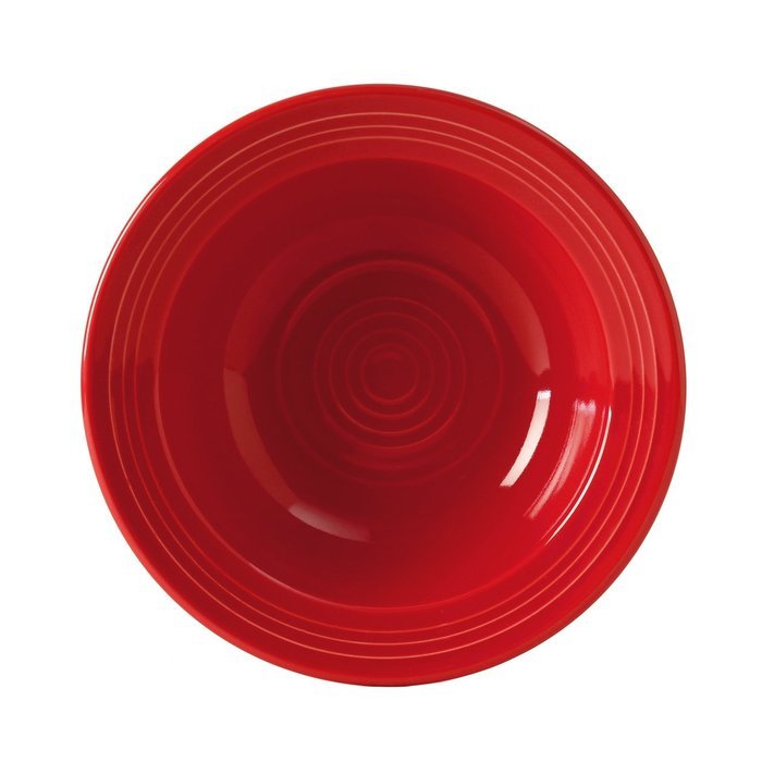 Tuxton Home Concentrix Bowl (Set of 4), 13 oz, Cayenne Red; Restaurant Grade Nonporous Virtrified China; Thermal... N48