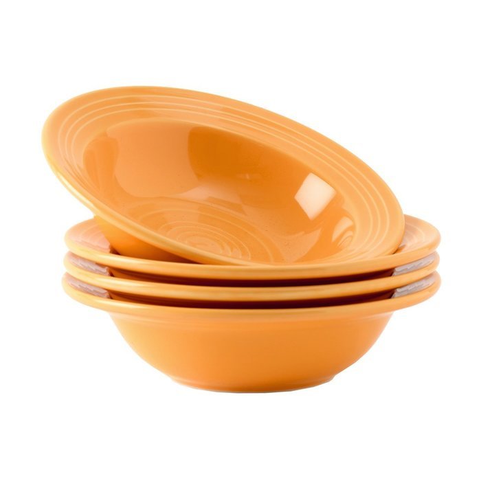 Tuxton Home Concentrix Bowl (Set of 4), 13 oz, Cayenne Red; Restaurant Grade Nonporous Virtrified China; Thermal... N56