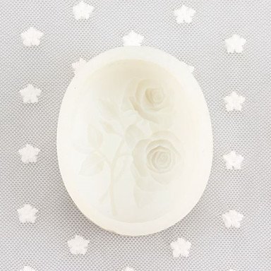 Y&XL&H Two roses Shaped Soap Molds Mooncake Mould Fondant Cake Chocolate Silicone Mold, Decoration Tools Bakeware N4