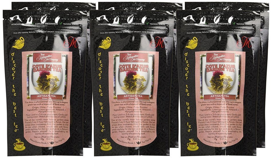 Metropolitan Tea Discovery Artisan Flowering Tea Pack, Cote D'azur N5
