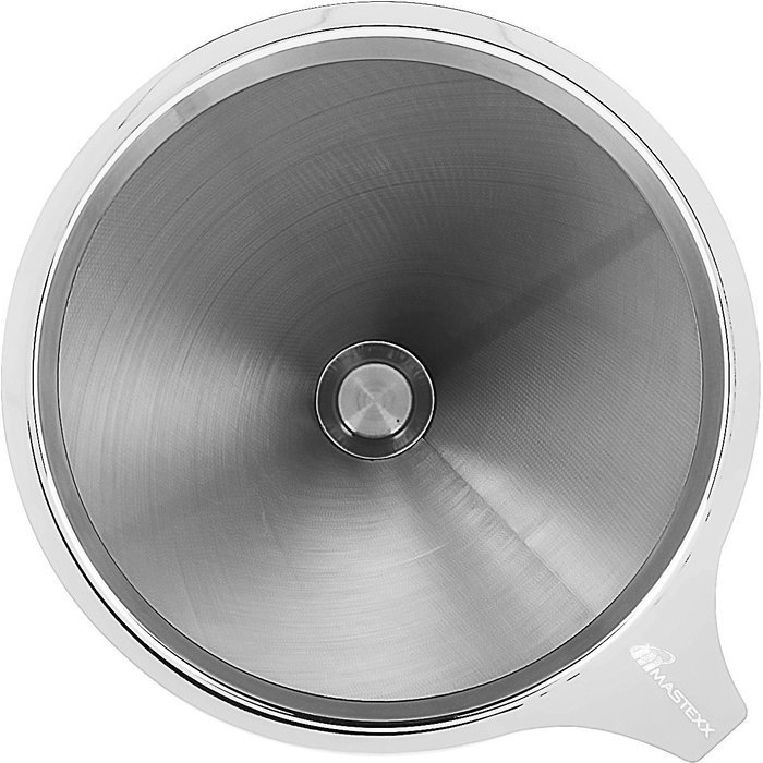 Stainless Steel Coffee Filter and Stand, Reusable Cone Shaped Dripper for Pour-Over Brewing and Straining Tea...