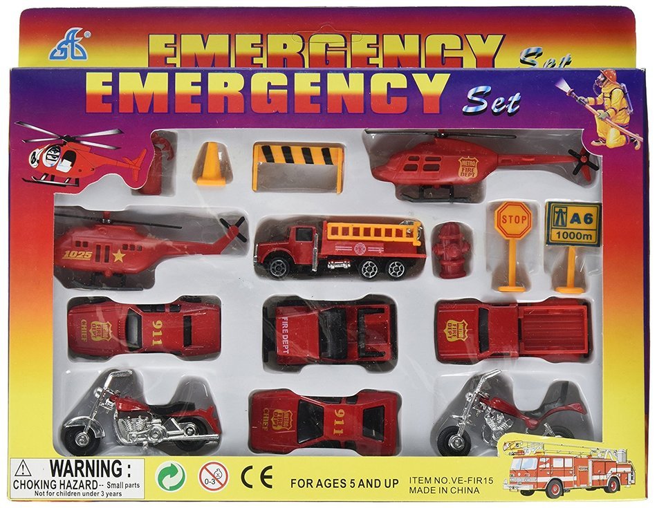 Oasis Supply Fire Team & Emergency Rescue Cake Topper Kit - 15 pcs N2