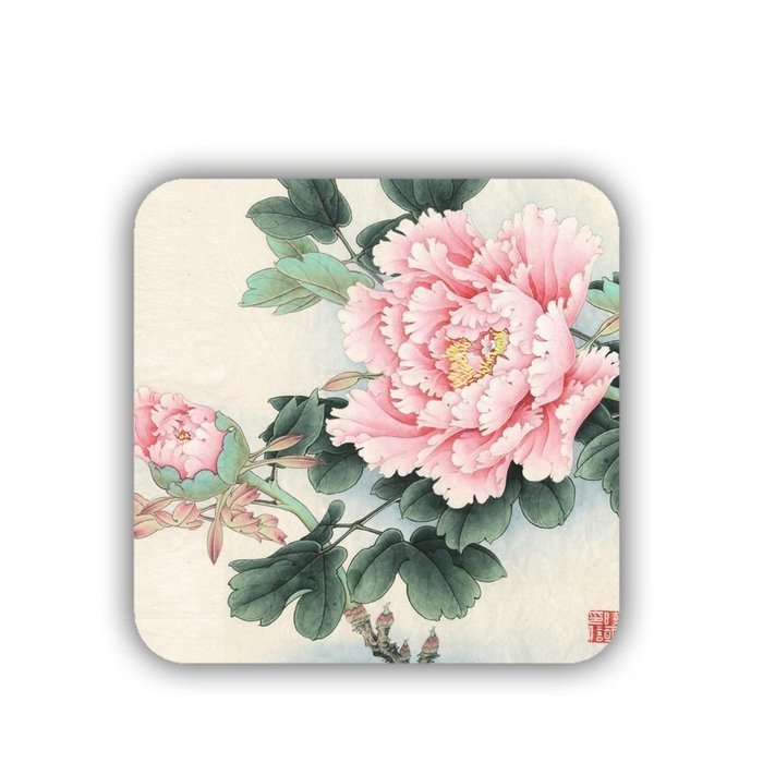 Generic Cup Coaster Made By Mdf Printed Asian Chinese Ink Painting Individuality N5