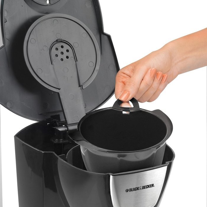 Black & Decker DCM100B 12-Cup Programmable Coffeemaker with Glass Carafe, Black N3