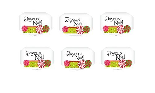 12ct Joyeux Noel Peppermint Edible 3inch Large Cupcake/Cookie Image Kit