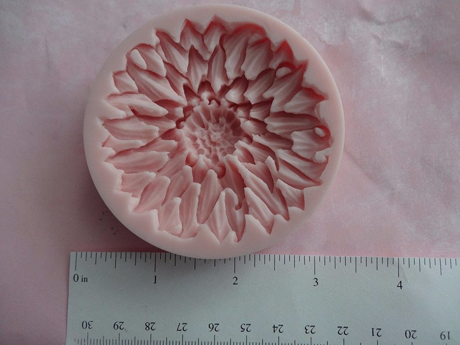 Dahlia Flower, fondant, wax, food, cake Silicone Mold By Oh! Sweet Art FDA Approved for Food N3