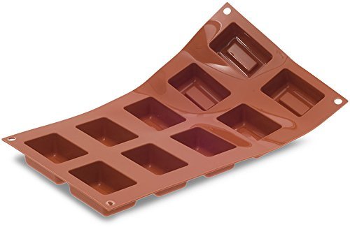 Silikomart Orange Non-Stick Rectangular Savarin N2