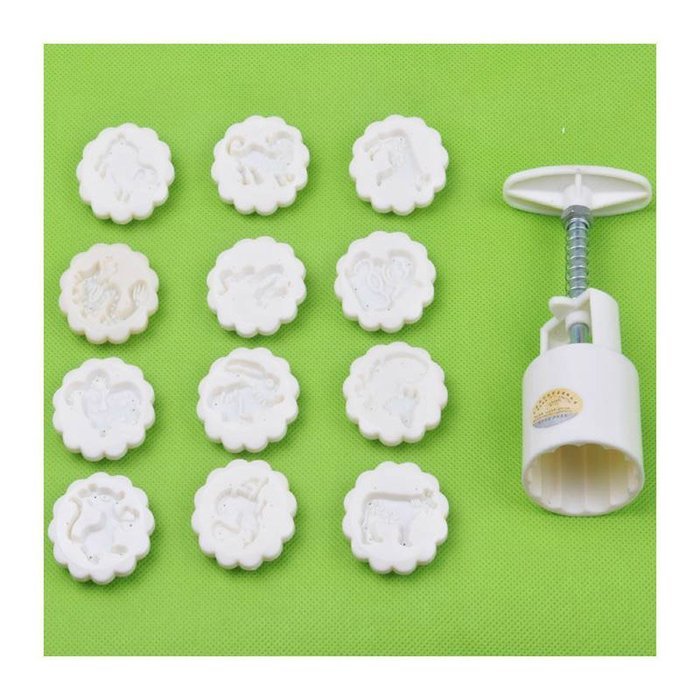 50G Chinese Zodiac Diy Essential Hand Pressure Moon Cake Mold