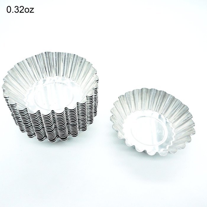 Blacklip 20PCS Egg Tart Aluminum Cupcake Cake Cookie Mold Mini Pie Tin (Aluminum) N4